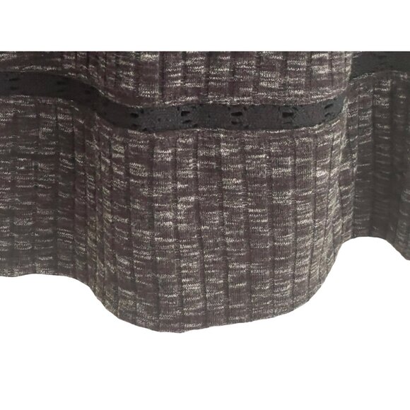 Size 1X 16 NEW BLACK & WHITE MARLED RIBBED KNIT SWEATER DRESS W/POCKETS Plus Sz - Picture 3 of 6